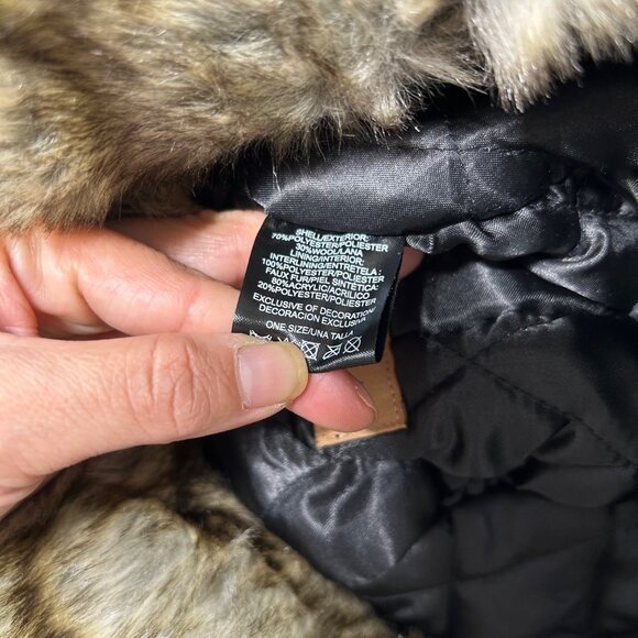 NWT Scala Unisex One Sz Buffalo Plaid Trapper Hat Faux Fur Red - Picture 5 of 10